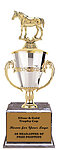 Quarter Horse with Cup and Black Marble Base BMRC701G