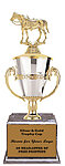 Cup and Black Marble Base Western Saddle Horse BMRC702g