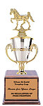Gaited Horse with Cup and Cherry Finish Base CFRC711G