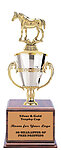 Quarter Horse with Cup and Cherry Finish Base CFRC701G