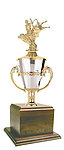 Cup and Genuine Walnut Base Bull Riding GWRC743G