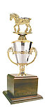 Cup and Genuine Walnut Base Draft Horse GWRC4015G