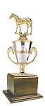 Cup and Genuine Walnut Base Thoroughbred Horse GWRC714G