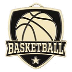 Shield Basketball Medals SH 211 with Neck Ribbons