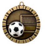 IM213 Colorful 3D Soccer Medals with Neck Ribbons