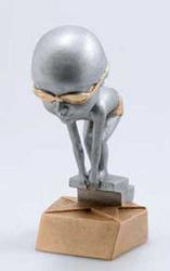 Boy's Bobble Head Swimming Trophy Statue