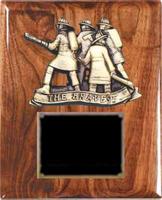 Solid Walnut  Fireman Plaque Award SWFL-120-28