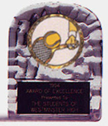 Acrylic Block Ice Tennis Trophy