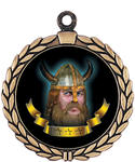 Viking Mascot Medal HR905-7177 with Neck Ribbon