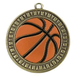 VL211 Colorful Basketball Medals with Neck Ribbons