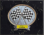 Checkered Flags Racing Plaque