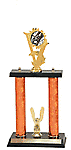 2P Double Post Platform and Topper Squirrel Hunt Trophy