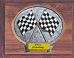Checkered Flags Racing Plaque