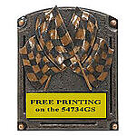 Checkered Flags Racing Plaque
